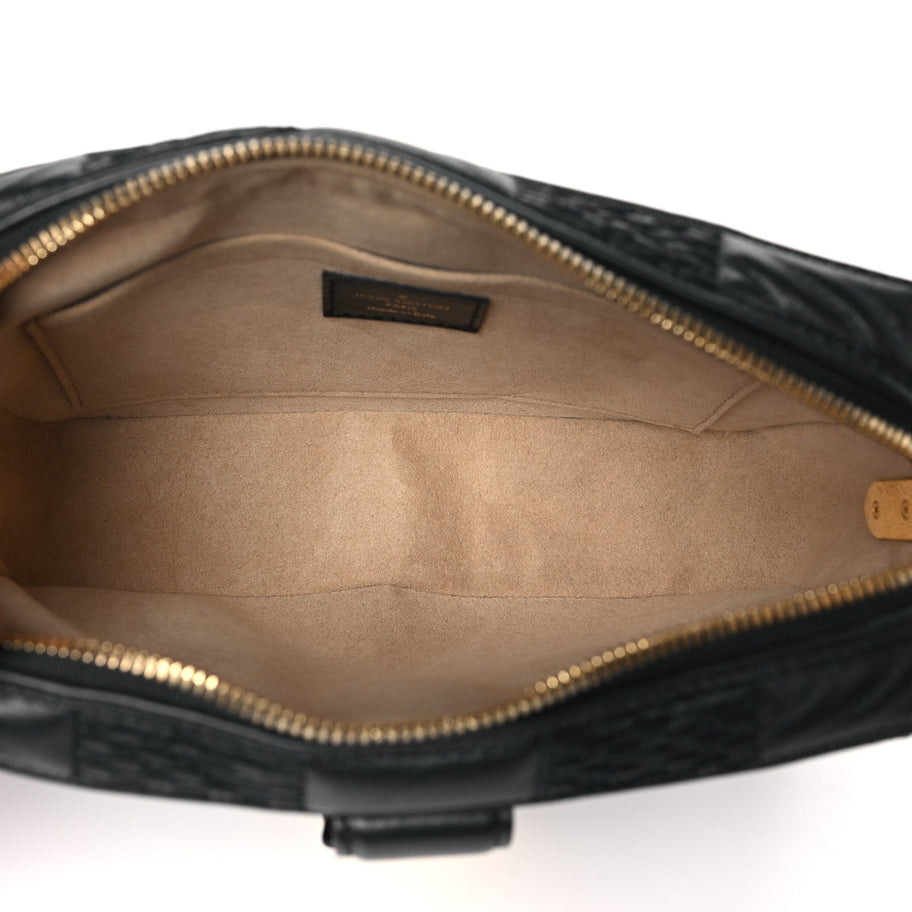 Louis Vuitton Lambskin Damier Quilt Troca PM Black Image 6