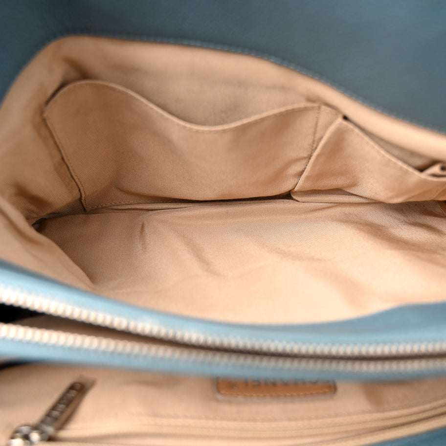 Chanel Caviar Quilted Timeless CC Tote Blue Image 5