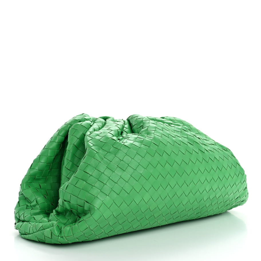 Bottega Veneta Nappa Maxi Intrecciato The Pouch Oversized Clutch Parakeet Image 3