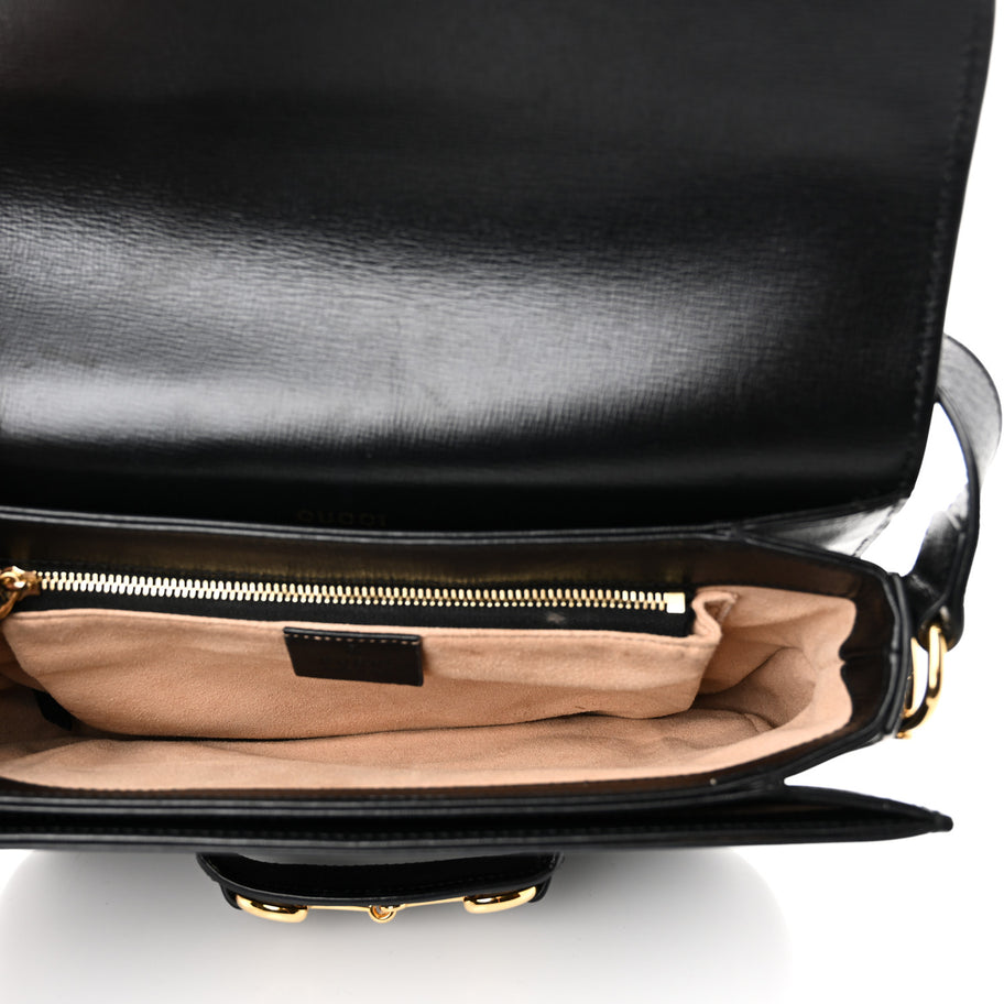 Gucci Azalea Calfskin Horsebit 1955 Shoulder Bag Black Image 5