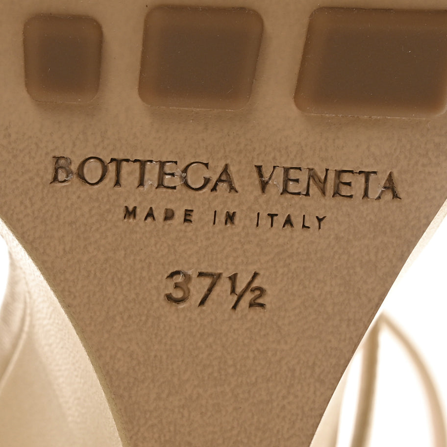 Bottega Veneta Lambskin Stretch Lounge Wedge Sandals 37.5 Cane Sugar Image 7