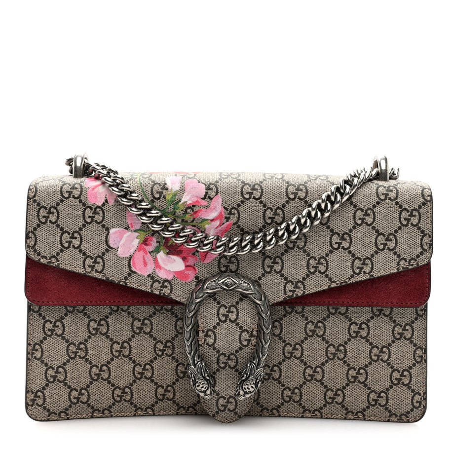 Gucci GG Supreme Monogram Blooms Small Dionysus Shoulder Bag Beige Multicolor Dry Rose Image 1