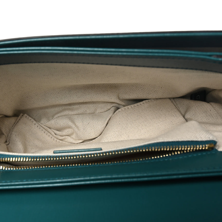 Gucci Azalea Calfskin Horsebit 1955 Shoulder Bag Imperial Blue Pavone Image 5