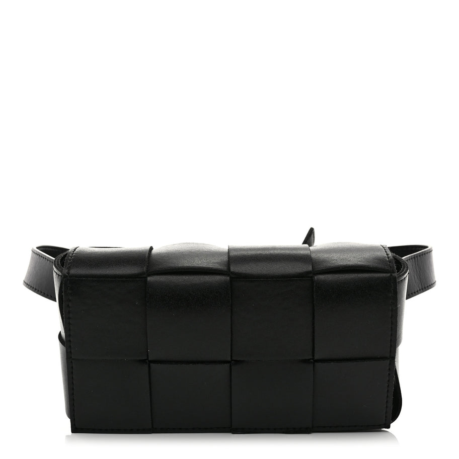 Bottega Veneta Nappa Maxi Intreccio The Belt Cassette Bag Black Image 1