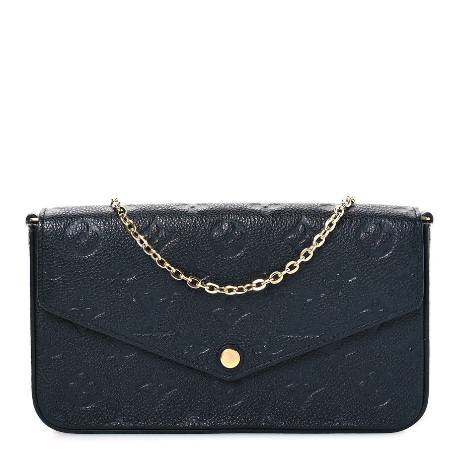 Louis Vuitton Empreinte Pochette Felicie Chain Wallet Black Image 1
