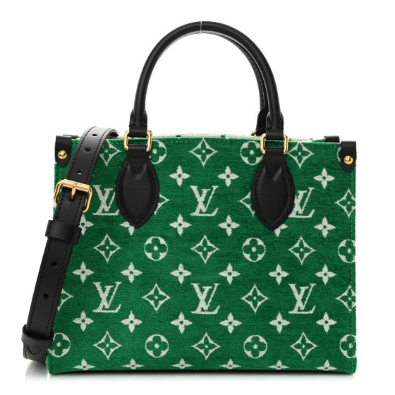 Louis Vuitton Jacquard Velvet Monogram Onthego PM Green Image 1