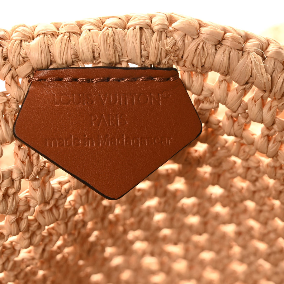 Louis Vuitton Raffia Calfskin Monaco OnTheGo MM Rose Image 7