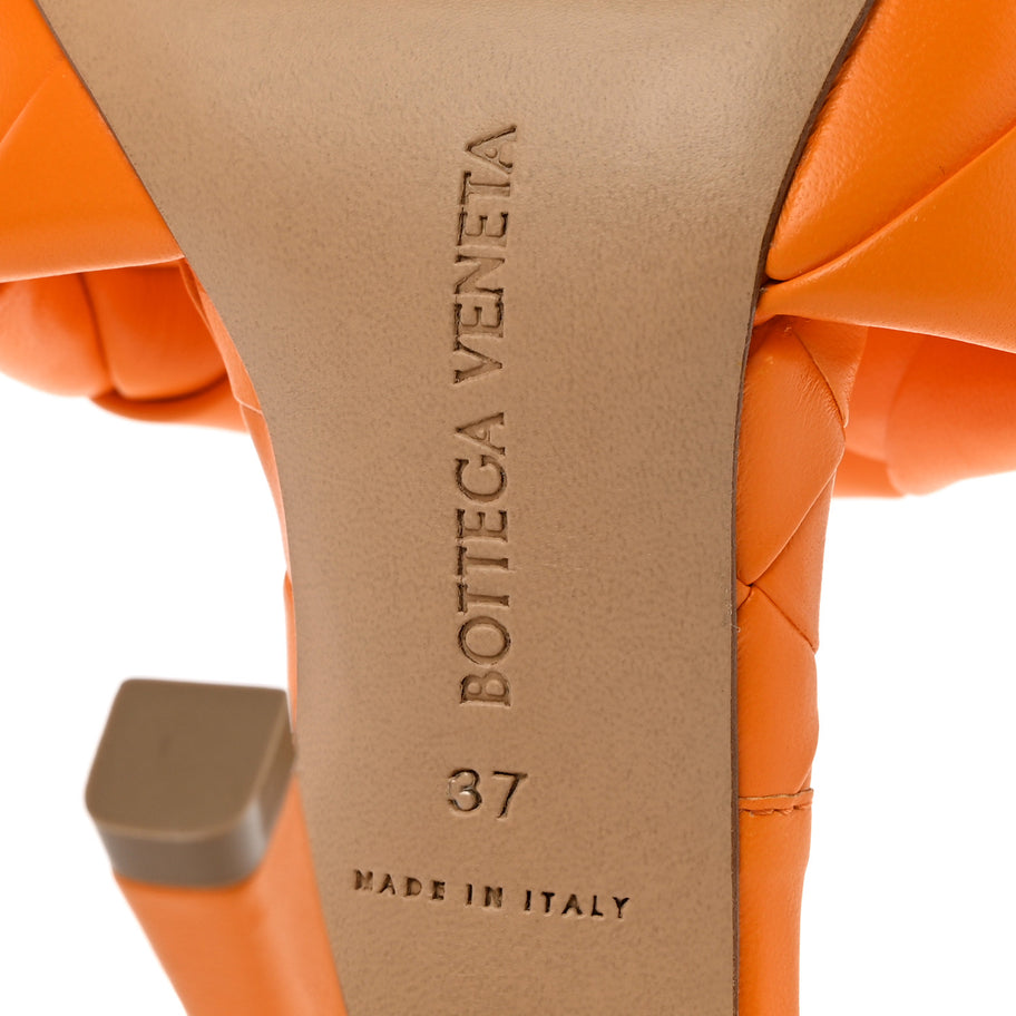 Bottega Veneta Nappa Maxi Intrecciato Lido Mule Sandals 37 Tangerine Image 6
