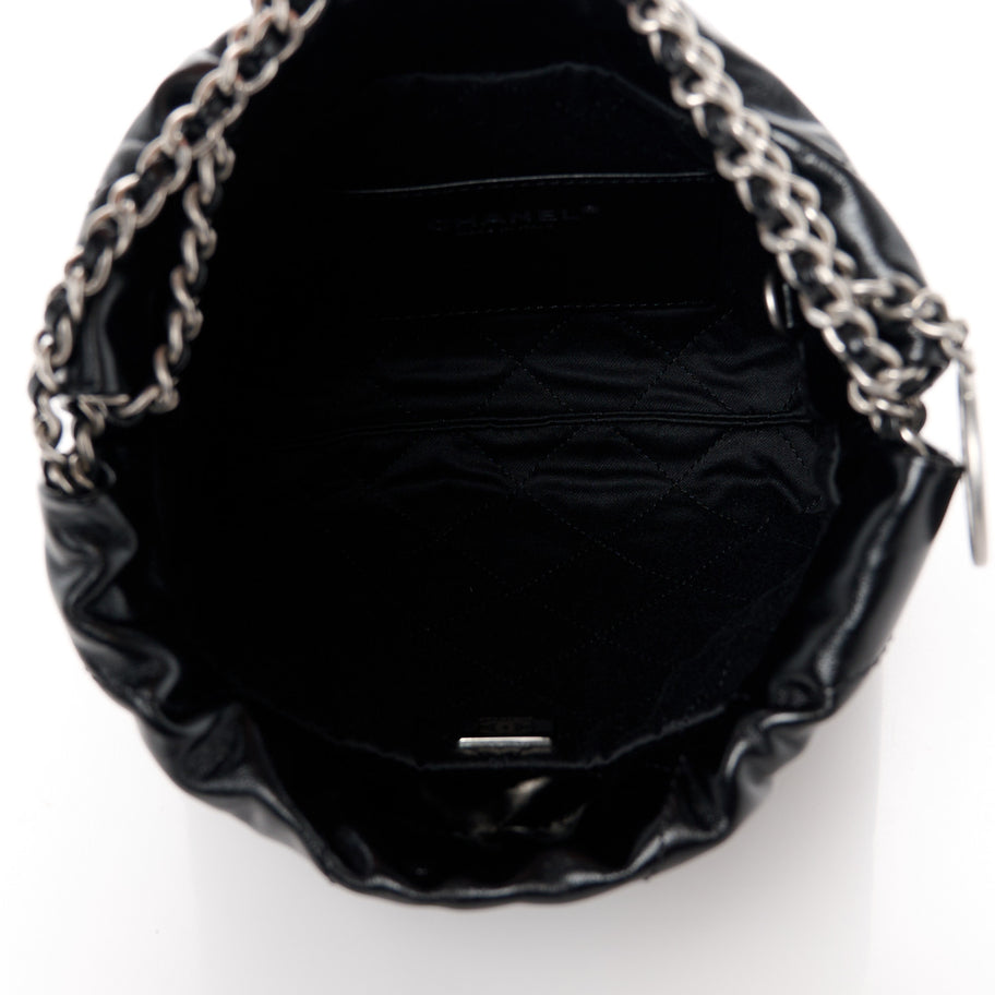 Chanel Shiny Calfskin Quilted Mini 22 Black Image 5