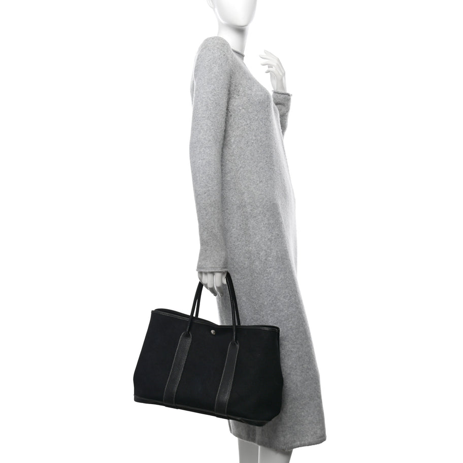 Hermes Toile Negonda Garden Party Tote 36 MM Black Image 2