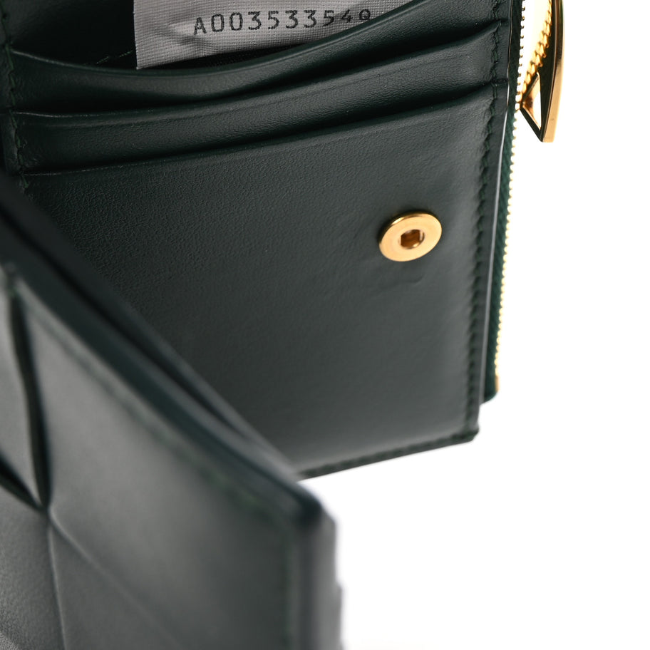 Bottega Veneta Nappa Maxi Intrecciato Bifold Zip Wallet Raintree Image 7