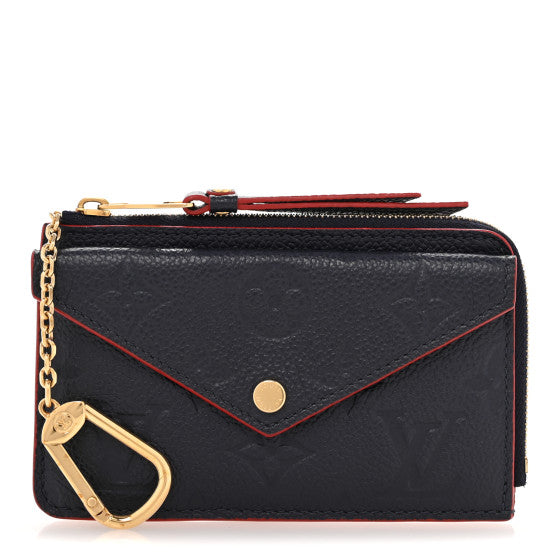 Louis Vuitton Empreinte Recto Verso Card Holder Marine Rouge
