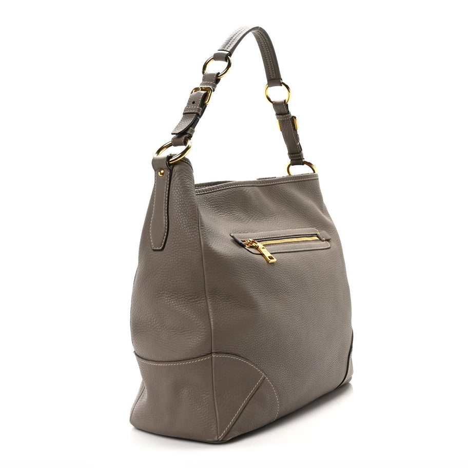 Prada Vitello Daino Hobo Argilla Image 3