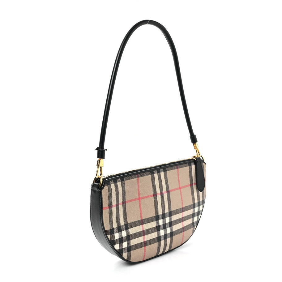 Burberry Vintage Check Calfskin Olympia Slim Pouch Archive Beige Image 3