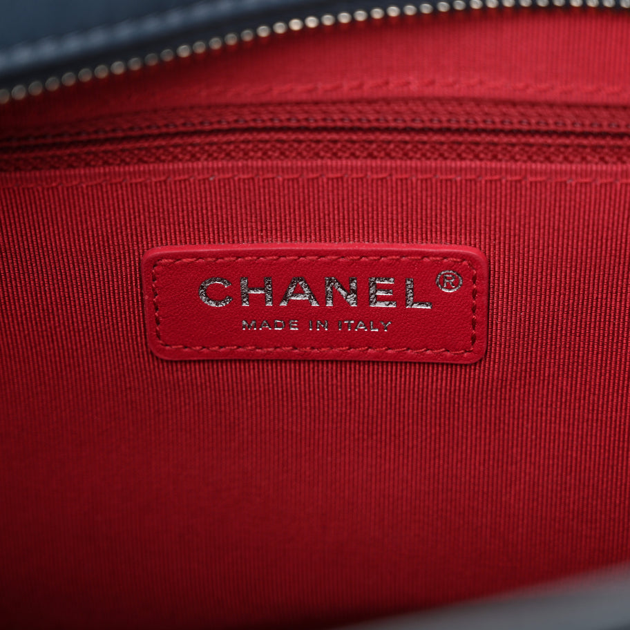 Chanel Aged Calfskin Quilted Medium Gabrielle Hobo Blue Image 7