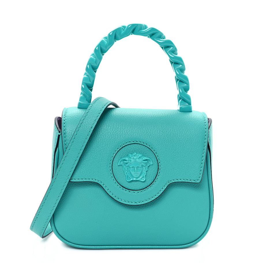 Versace Calfskin Mini La Medusa Bag Turquoise Image 1