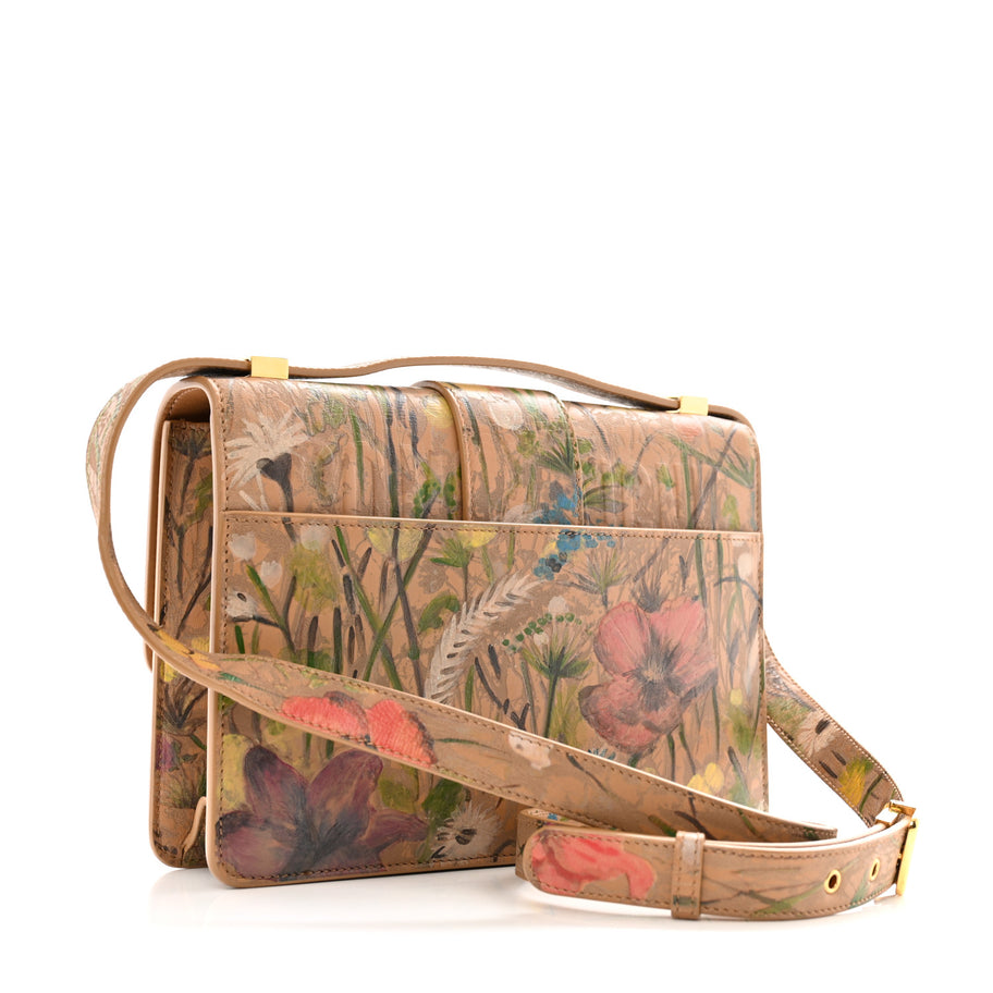 Christian Dior Calfskin Floral Printed 30 Montaigne Flap Bag Cuivre Multicolor Image 3