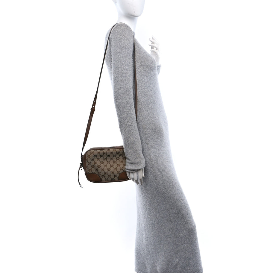 Gucci Monogram Mini Bree Messenger Bag Beige Tabacco Image 2