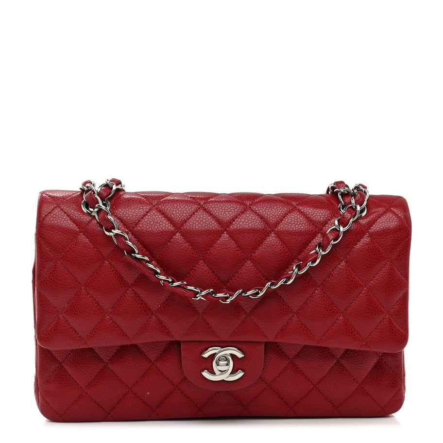 Chanel Caviar Quilted Medium Double Flap Red Image 1
