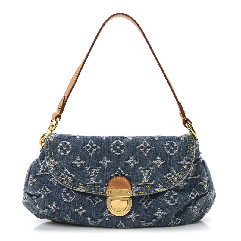 Louis Vuitton Monogram Denim Mini Pleaty Blue