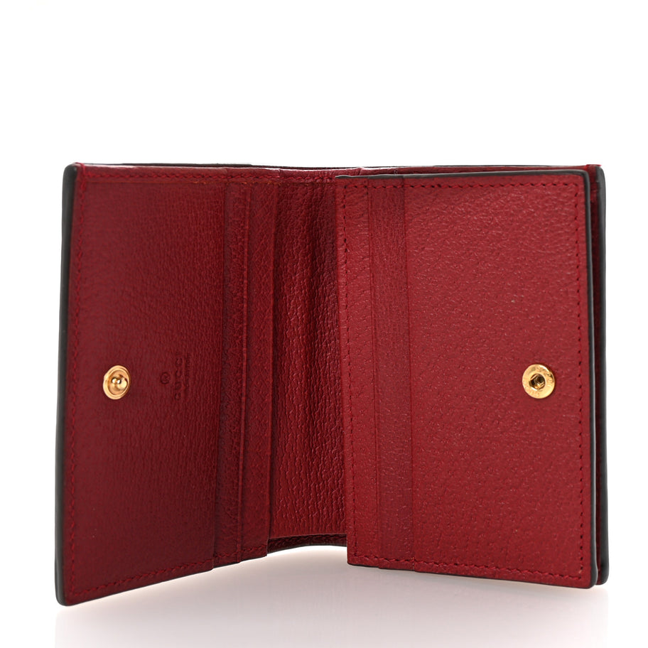Gucci GG Supreme Monogram Flora Web Ophidia Card Case Red Image 5