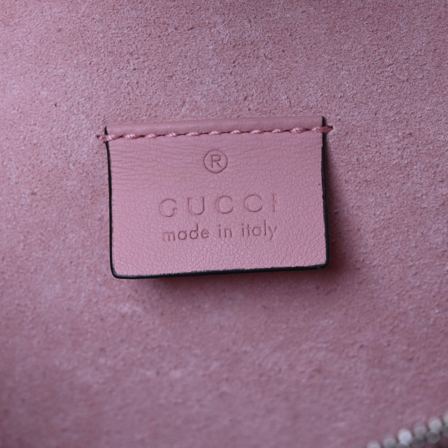 Gucci GG Supreme Monogram Suede Crystal Small Dionysus Shoulder Bag Beige Ebony Light Peonia Image 6