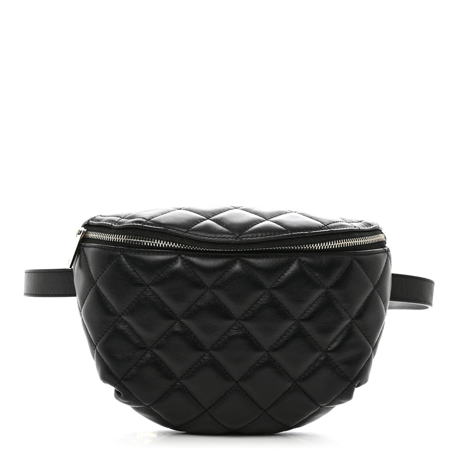 Chanel Calfskin Quilted Waist Belt Bag Black Image 1