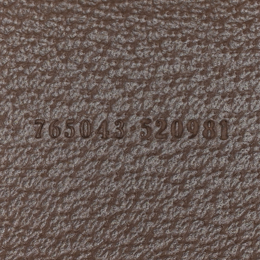 Gucci GG Supreme Monogram Textured Calfskin Medium Ophidia Shoulder Tote Bag Beige Ebony New Acero Image 7