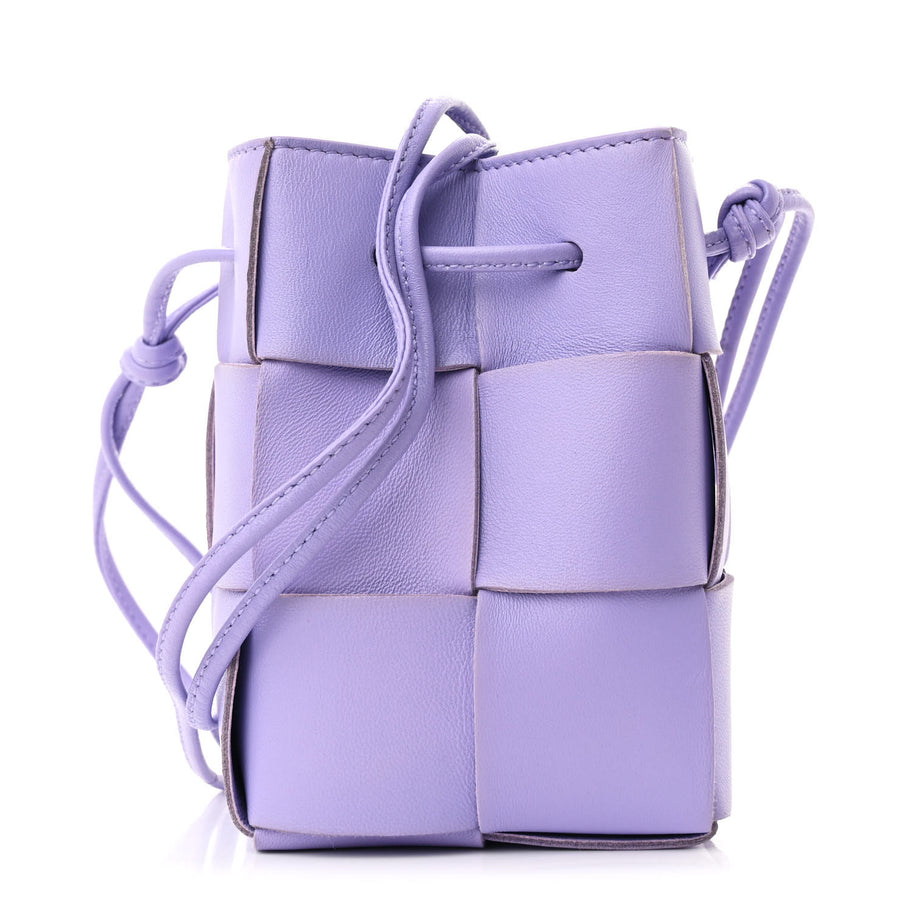 Bottega Veneta Nappa Maxi Intrecciato Mini Cassette Bucket Bag Wisteria Image 1