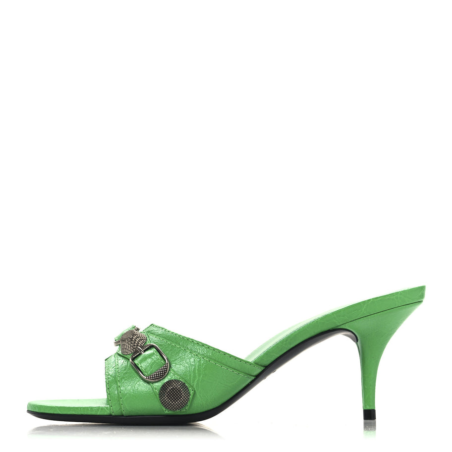 Balenciaga Agneau Arena Cagole 50mm Slide Sandals 36.5 Vivd Green Image 1