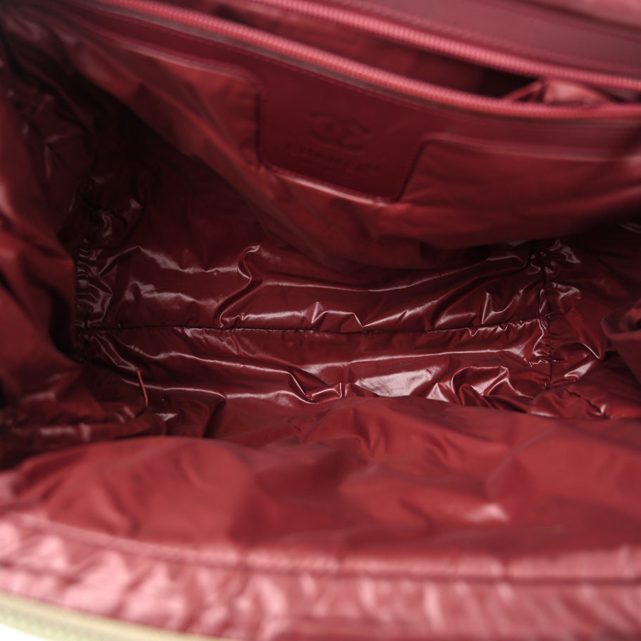 Chanel Nylon Quilted Coco Cocoon Bowler Green Image 5