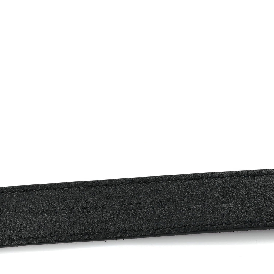 Saint Laurent Suede Calfskin Monogram Square Buckle Belt 85 34 Black Image 4