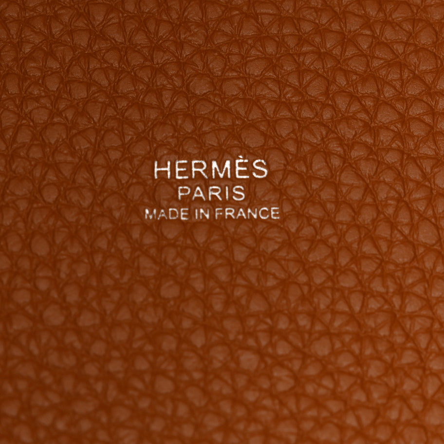 Hermes Taurillon Clemence Picotin Lock 22 MM Gold Image 6