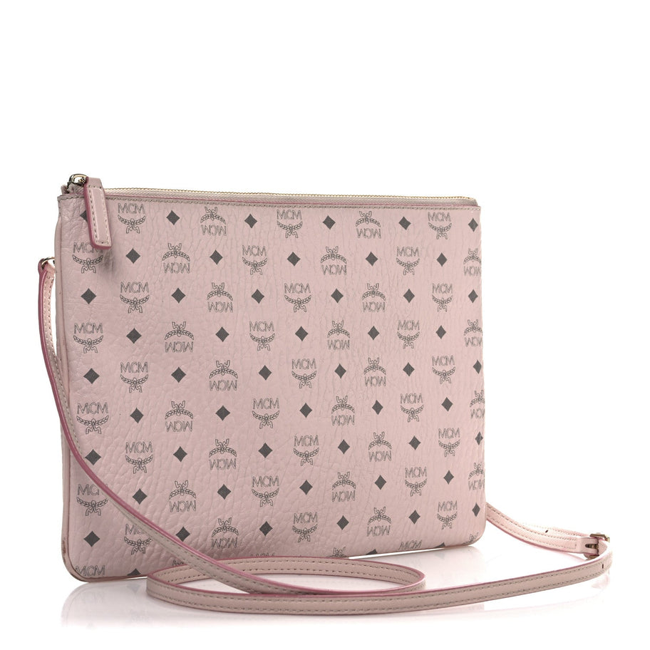 MCM MCM Visetos Medium Crossbody Pouch Powder Pink Image 3