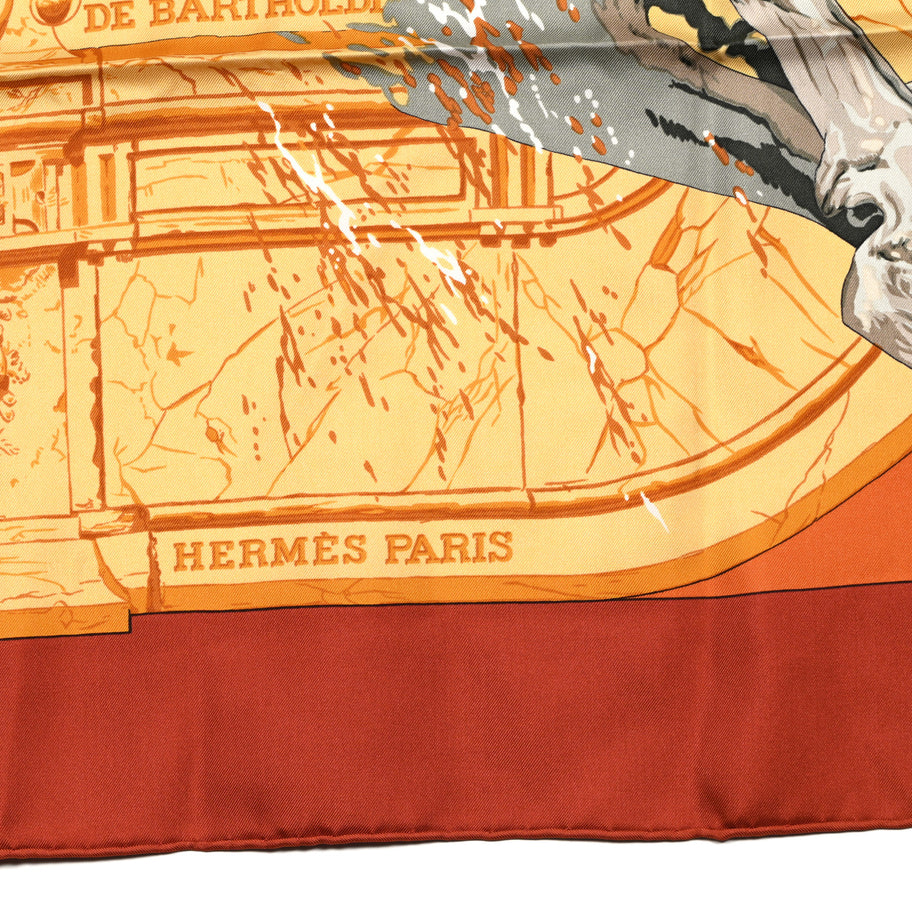 Hermes Silk La Fontaine De Bartholdi Scarf 90 Image 2