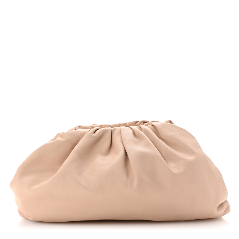  Bottega Veneta Smooth Butter Calf The Pouch Oversized Clutch Nude