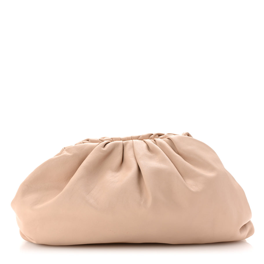 Bottega Veneta Smooth Butter Calf The Pouch Oversized Clutch Nude Image 1
