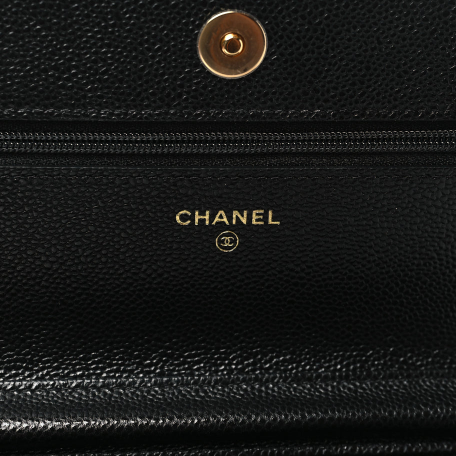 Chanel Caviar Quilted Miss Coco Wallet On Chain WOC Black Image 6