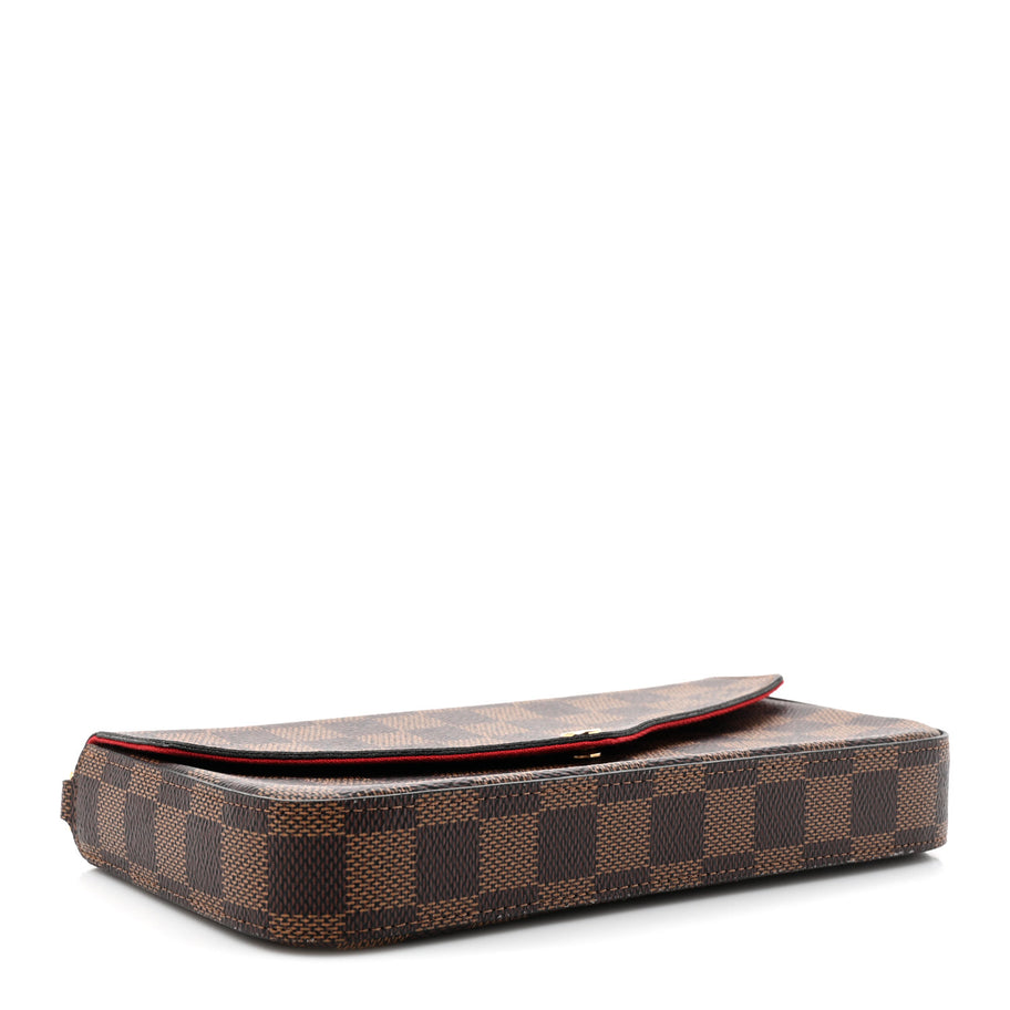 Louis Vuitton Damier Ebene Pochette Felicie Chain Wallet Image 5