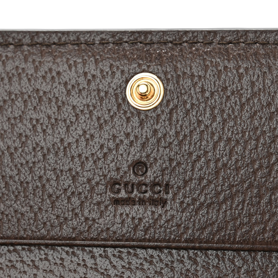 Gucci GG Supreme Monogram Web Ophidia Card Case Beige New Acero Image 6