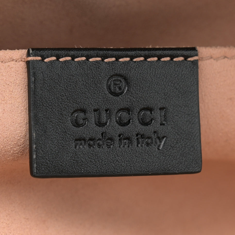 Gucci Calfskin Matelasse GG Marmont Belt Bag 75 30 Black Image 6