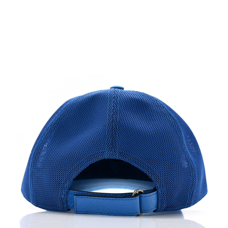 Gucci Cotton Logo Patch Baseball Hat L Blue Image 6