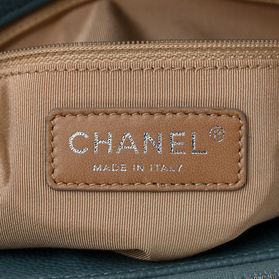 Chanel Caviar Quilted Timeless CC Tote Blue Image 7