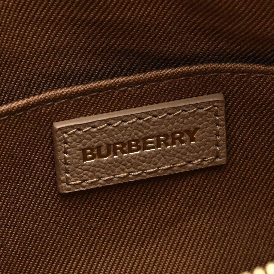 Burberry Calfskin House Check Medium Camera Bag Chestnut Beige Image 6