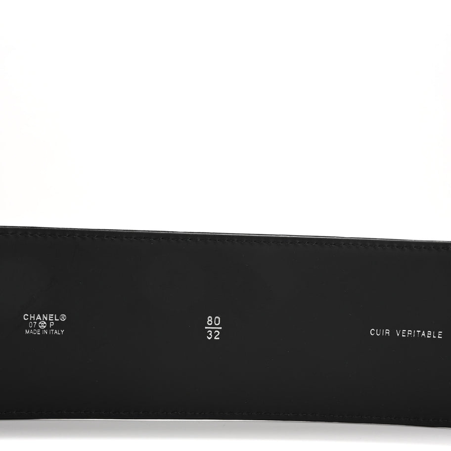 Chanel Patent CC Wide Belt 80 32 Black Image 5