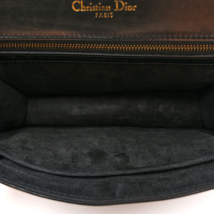 Christian Dior Lambskin Studded Medium Diorama Flap Bag Black Image 5