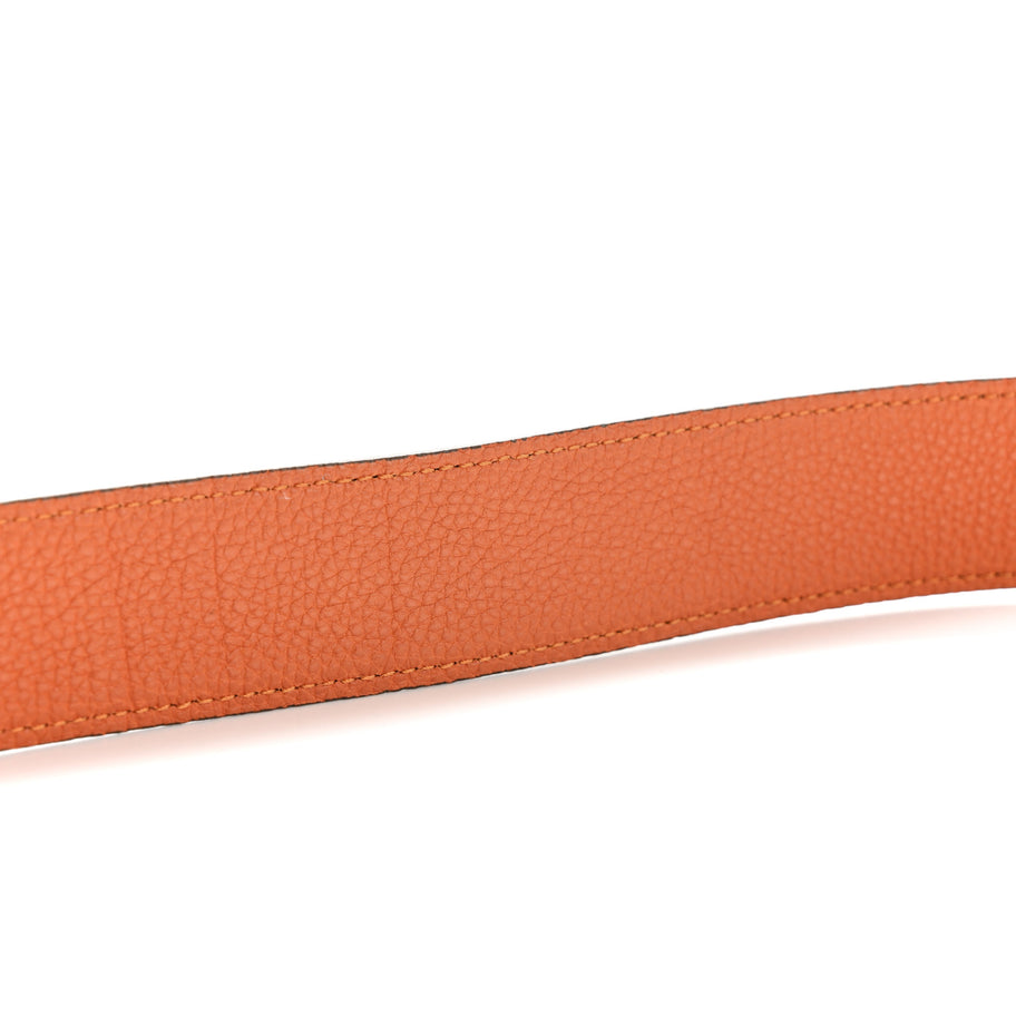 Hermes Box Togo 32mm H Belt 80 32 Black Orange Image 6