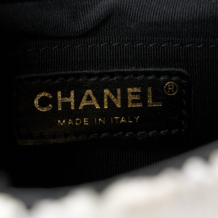 Chanel Tweed Braided Calfskin Mini My Own Frame Flap Grey Black Image 6