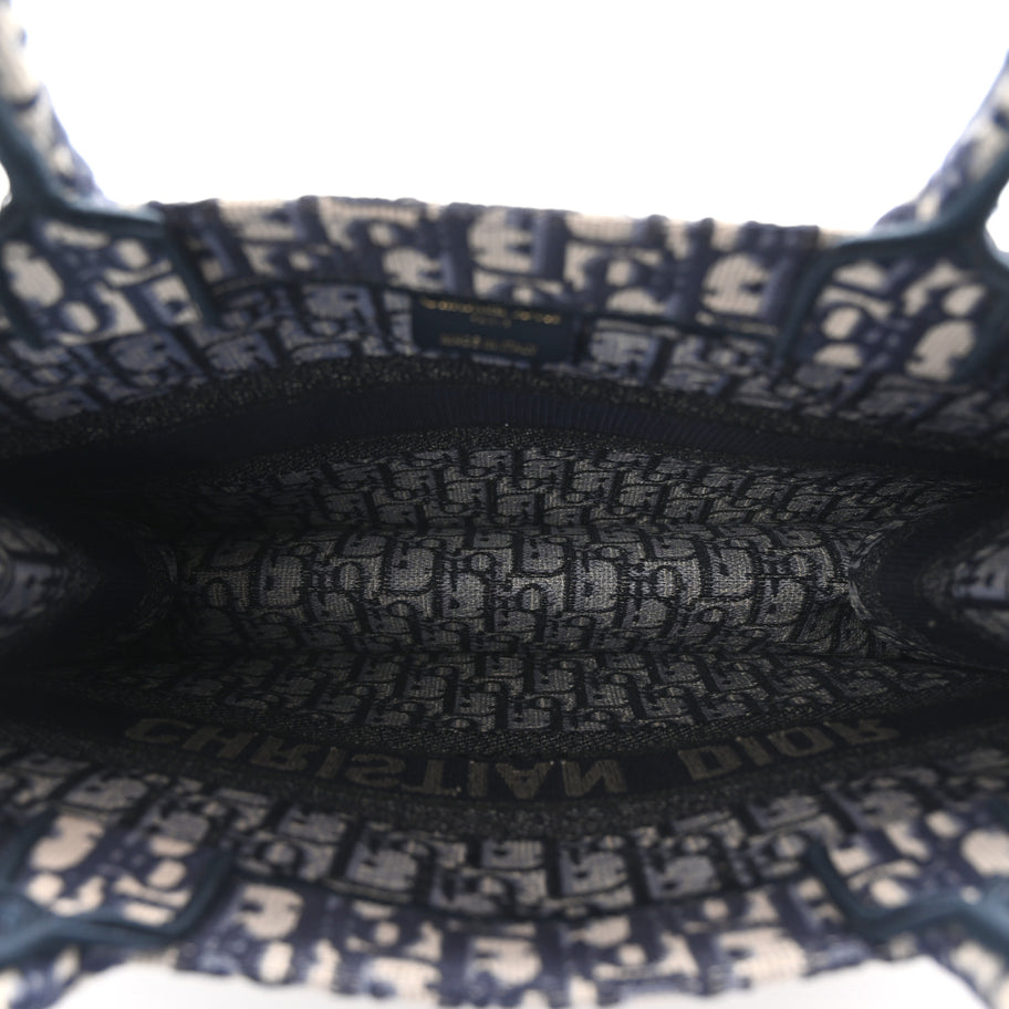 Christian Dior Oblique Medium Book Tote Blue Multicolor Image 5