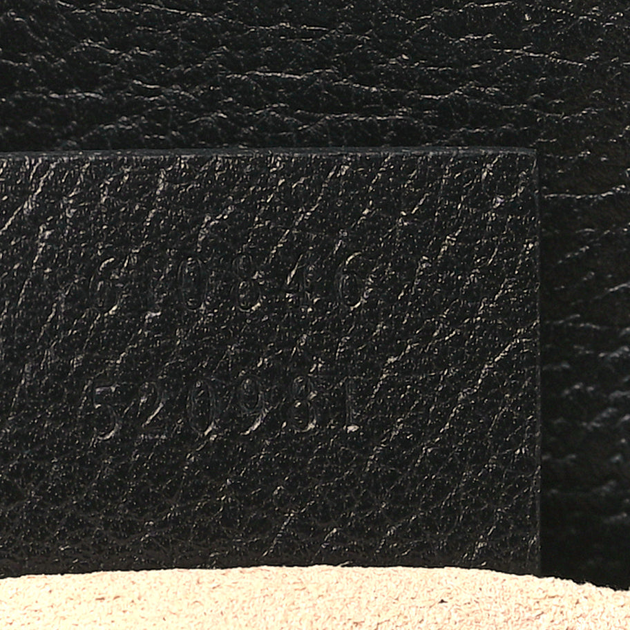 Gucci Glazed Textured Calfskin Web Small Ophidia Bucket Bag Black Image 7